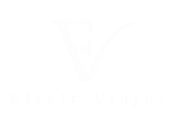 logotipo elixir viajes blanco